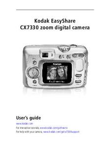 Kodak CX 7330 manual. Camera Instructions.